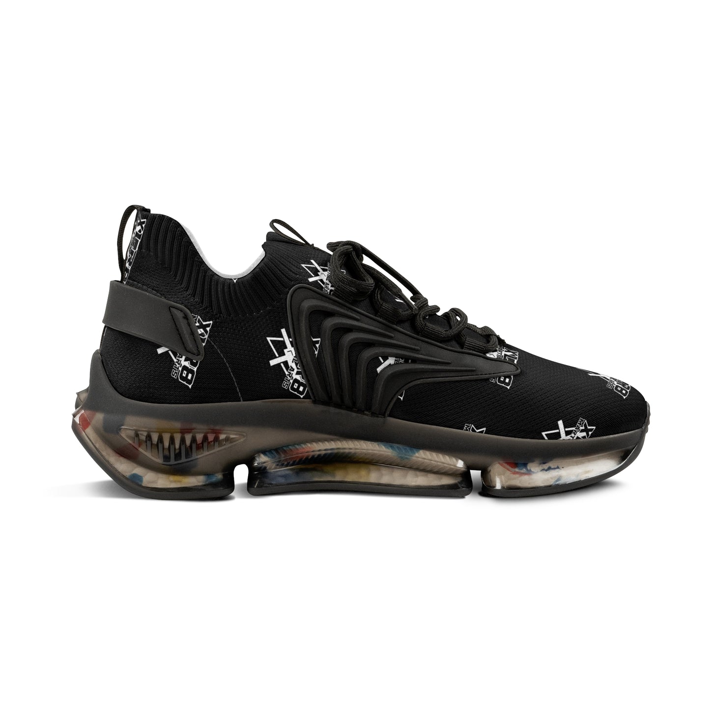 Stylish Men's Mesh Sneakers - Trendy Black Athletic Shoes for Comfort & Performance