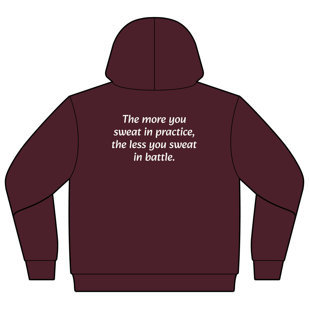 Youth Camo “The More You Sweat in Practice” Motivational Hoodie