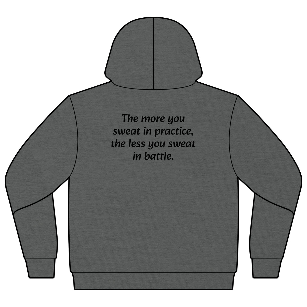 Youth Camo “The More You Sweat in Practice” Motivational Hoodie