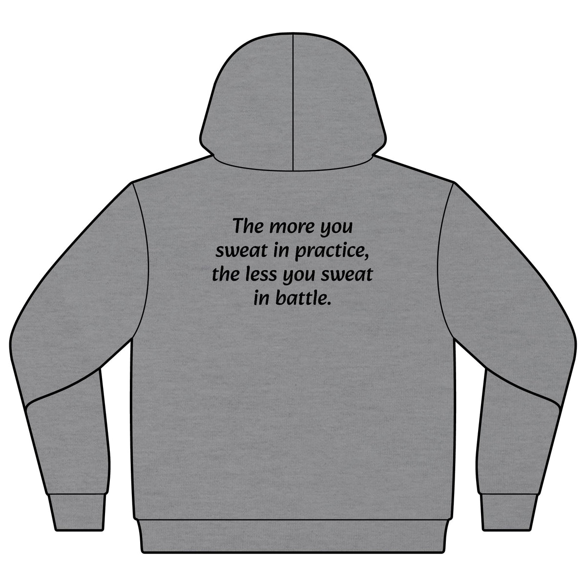 Youth Camo “The More You Sweat in Practice” Motivational Hoodie