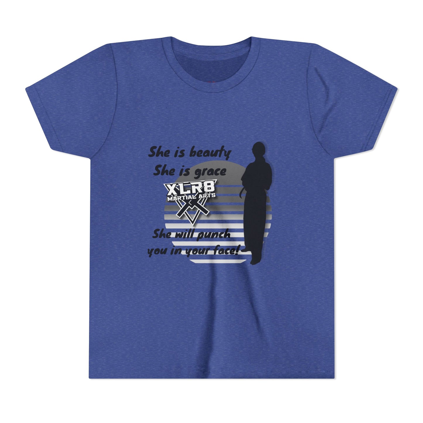 Youth Martial Arts Tee — "She is beauty, She is grace" Karate Shirt