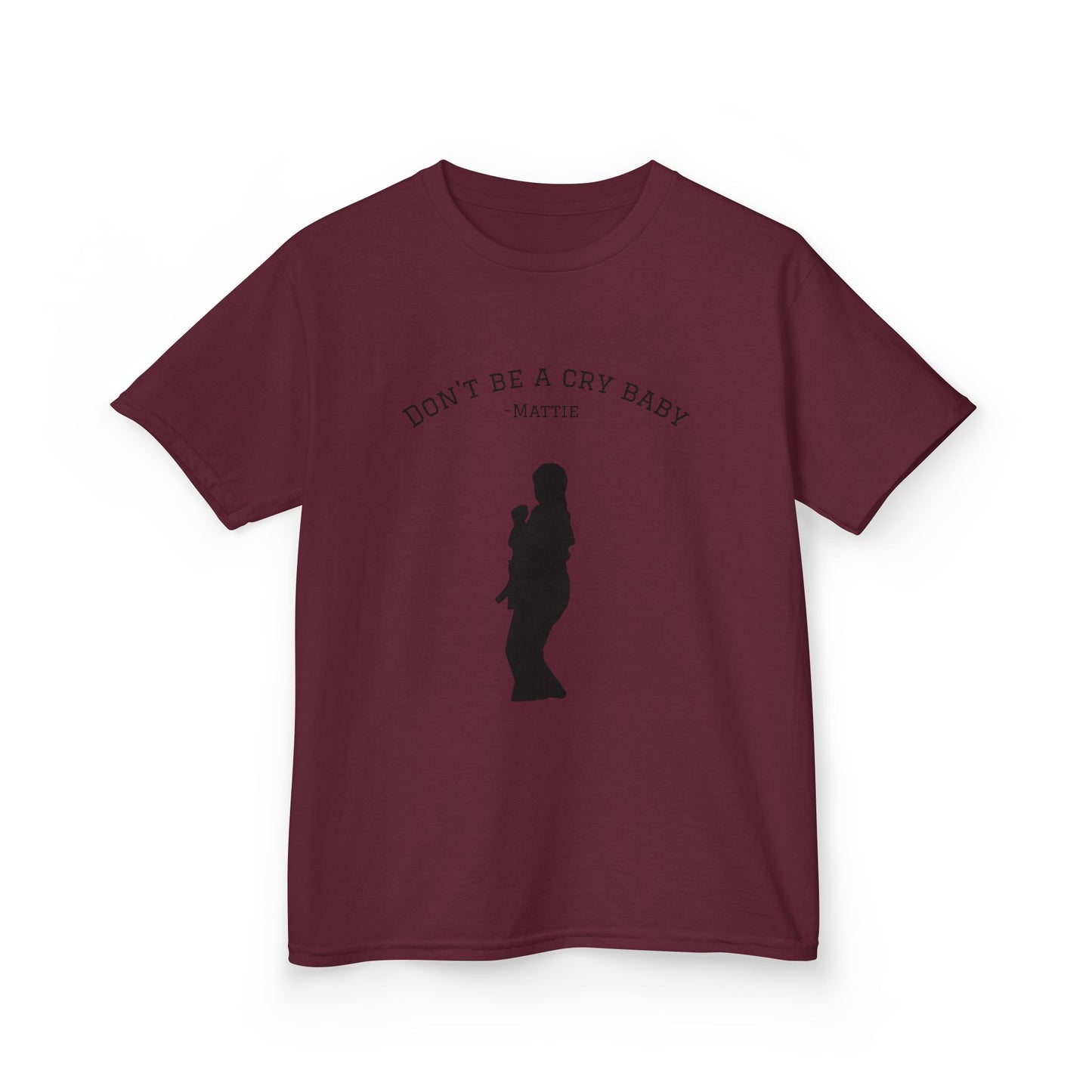 Kids Tee — "Don't Be a Cry Baby" Silhouette Tee with XLR8 Martial Arts Back Logo