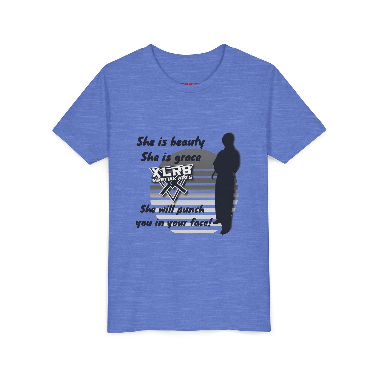 Youth Martial Arts Tee — "She is beauty, She is grace" Karate Shirt