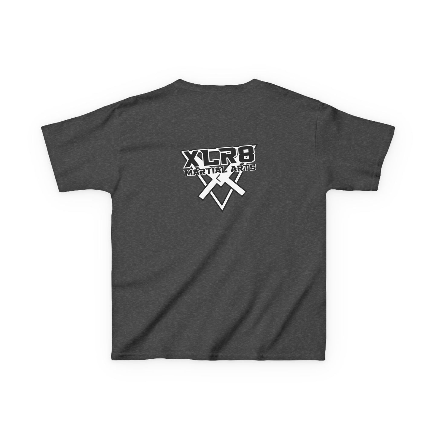 Kids Tee — "Don't Be a Cry Baby" Silhouette Tee with XLR8 Martial Arts Back Logo