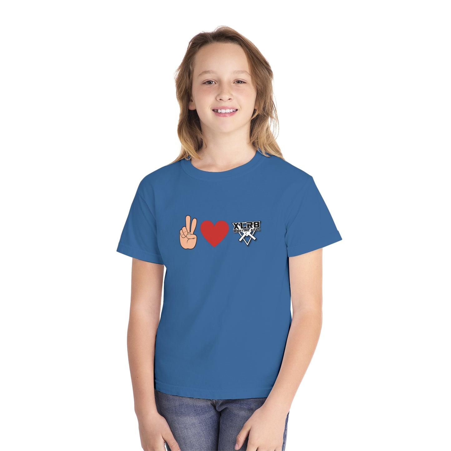 Youth Peace & Love Tee for Martial Arts Enthusiasts