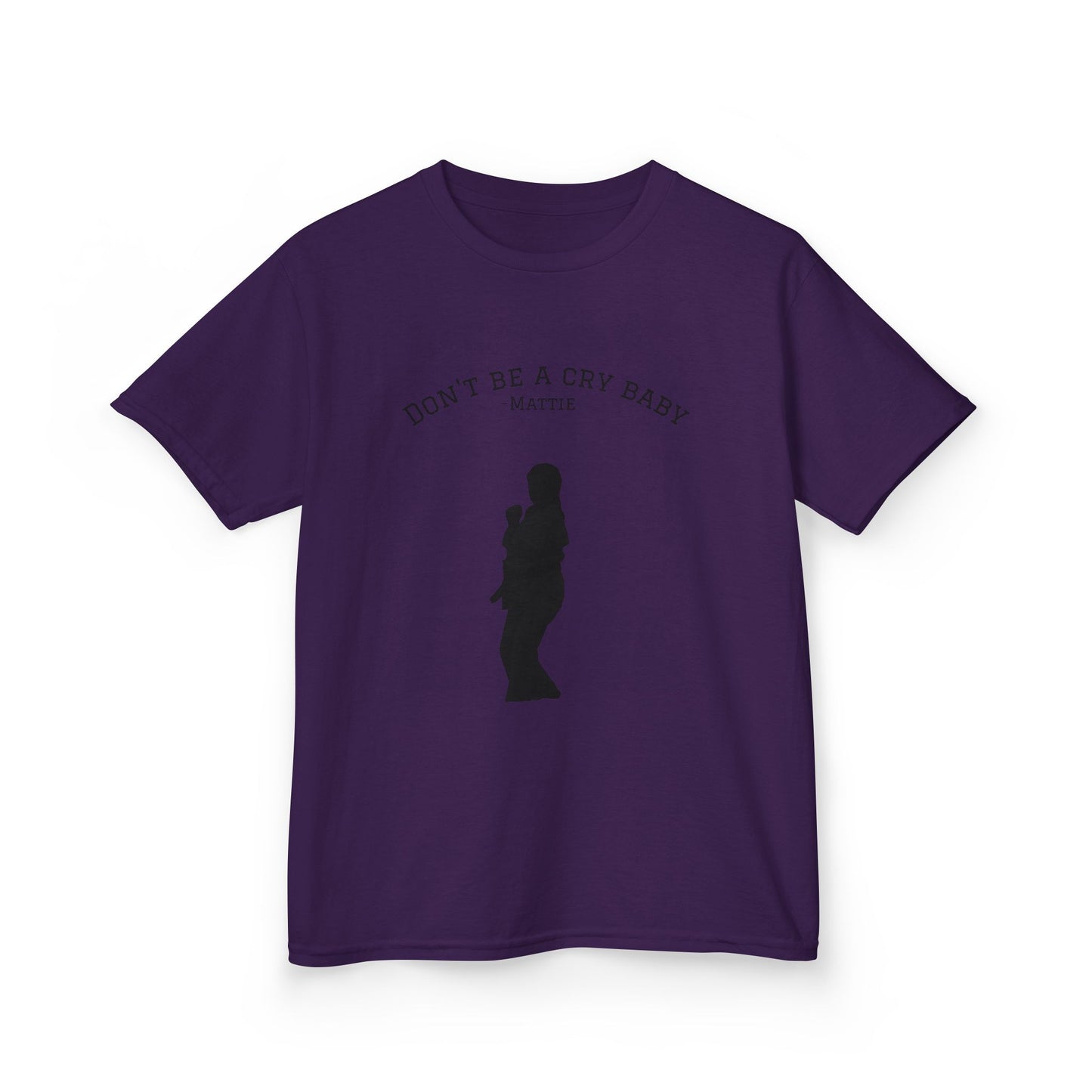 Kids Tee — "Don't Be a Cry Baby" Silhouette Tee with XLR8 Martial Arts Back Logo