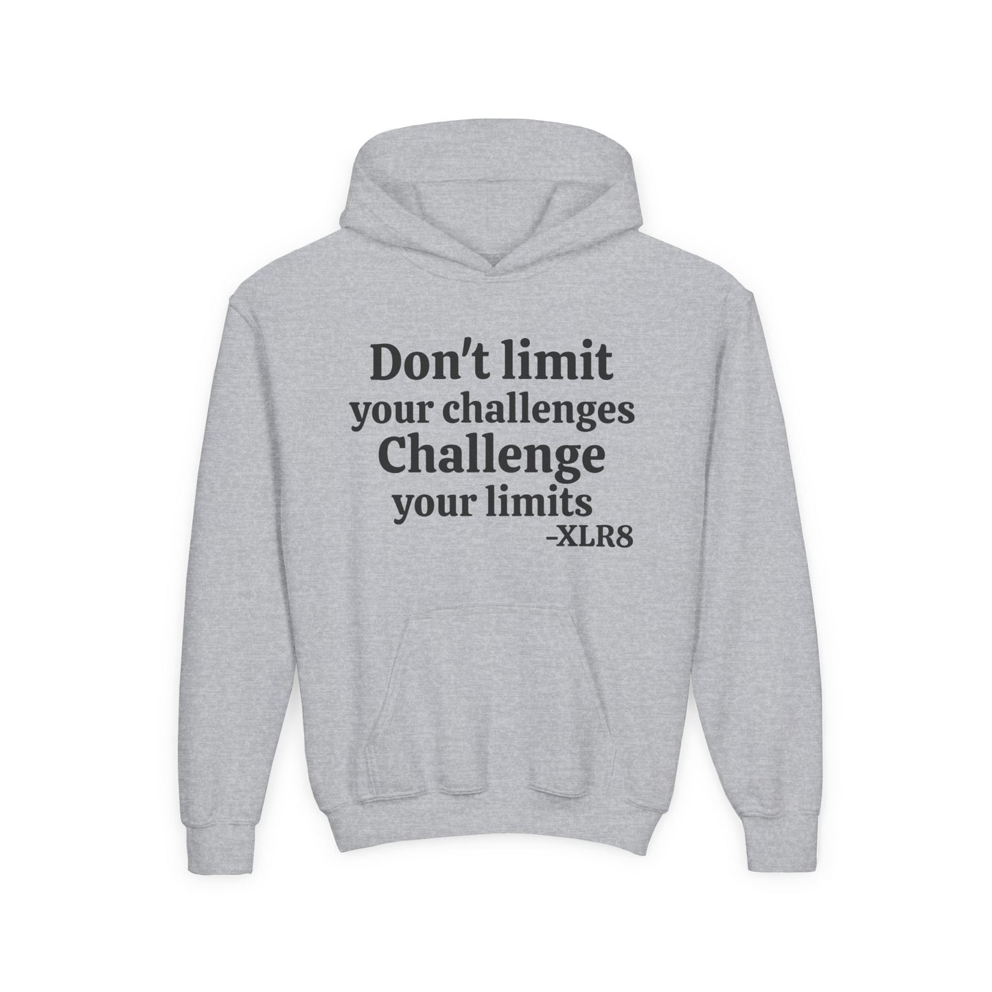 Youth Hoodie – "Don't limit your challenges. Challenge your limits." Martial Arts Motivational Sweatshirt