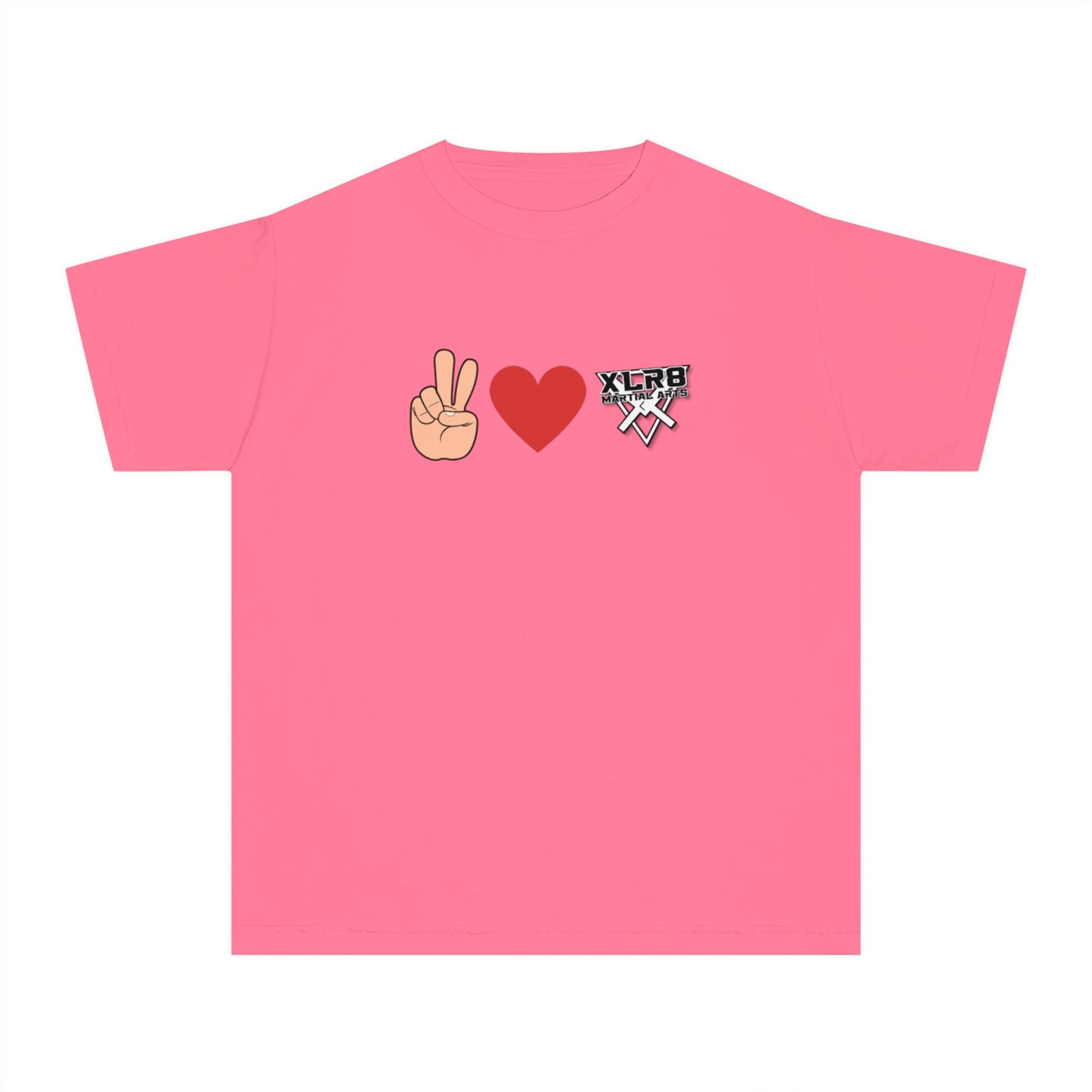 Youth Peace & Love Tee for Martial Arts Enthusiasts
