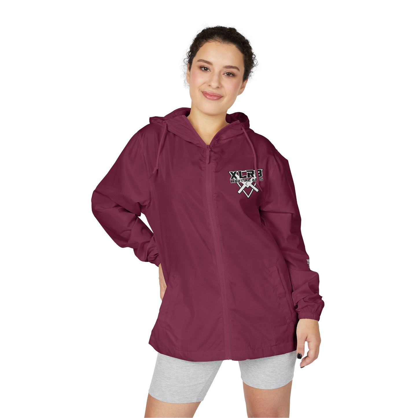 Windbreaker Jacket — Gothic Cross Logo Streetwear