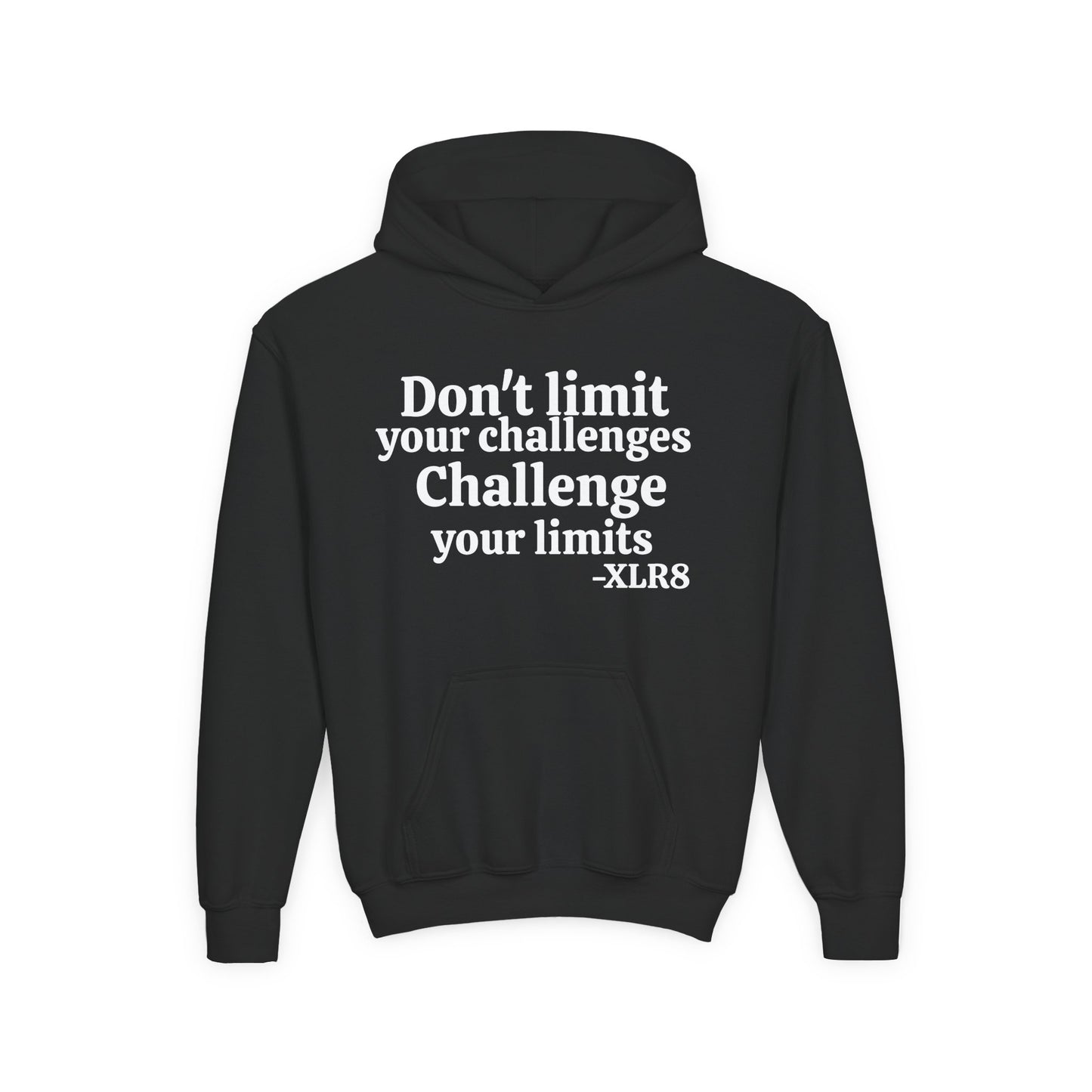 Youth Hoodie – "Don't limit your challenges. Challenge your limits." Martial Arts Motivational Sweatshirt