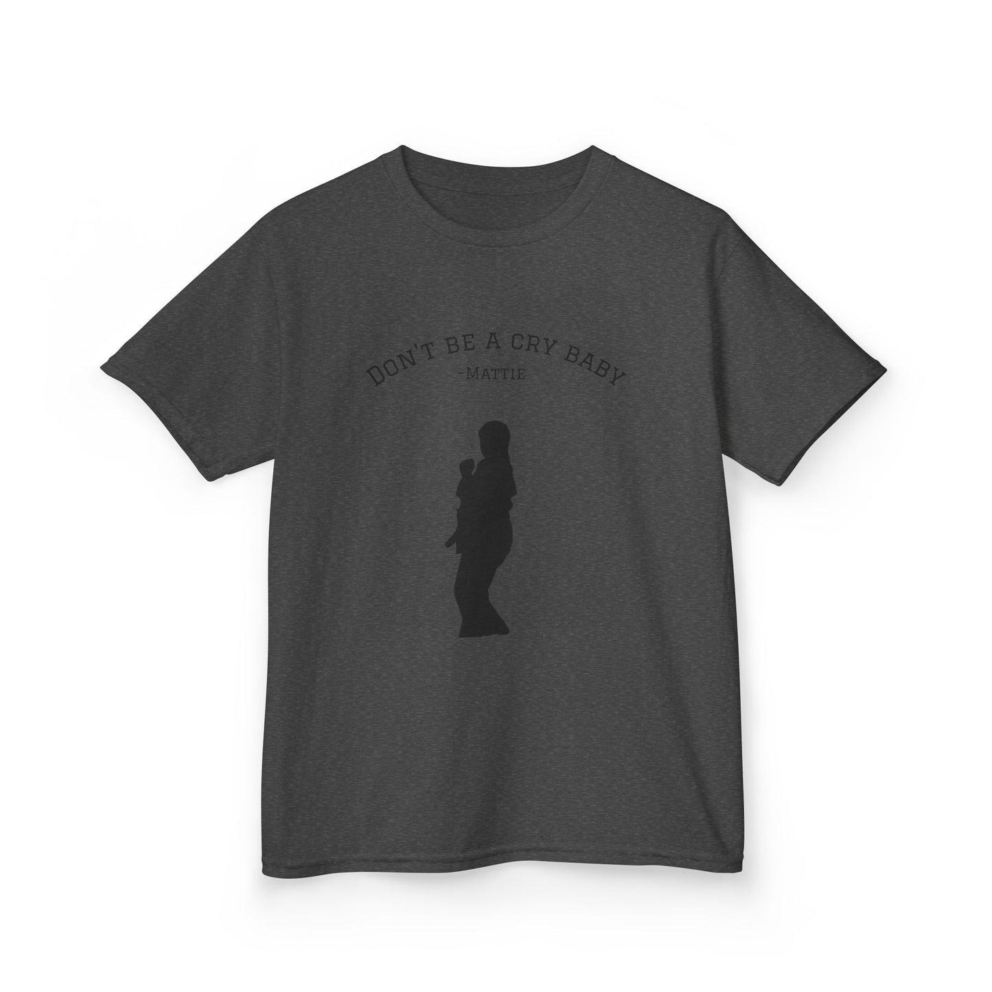 Kids Tee — "Don't Be a Cry Baby" Silhouette Tee with XLR8 Martial Arts Back Logo