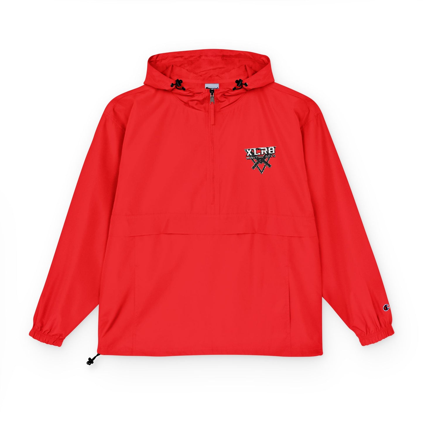 Anorak Jacket — Heart Mosaic Chest Packable Windbreaker