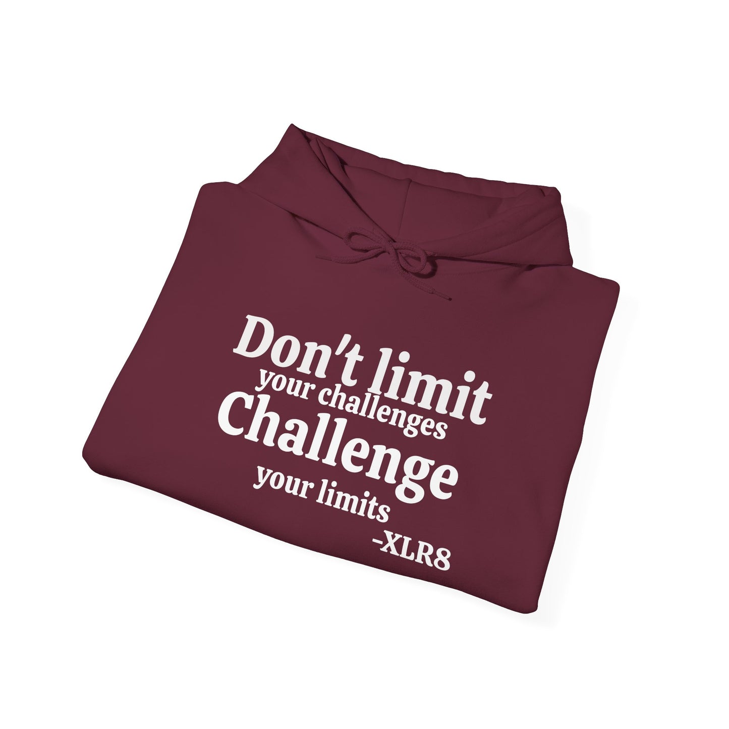 Motivational Hoodie — “Don’t Limit Your Challenges. Challenge Your Limits!” Martial Arts Logo