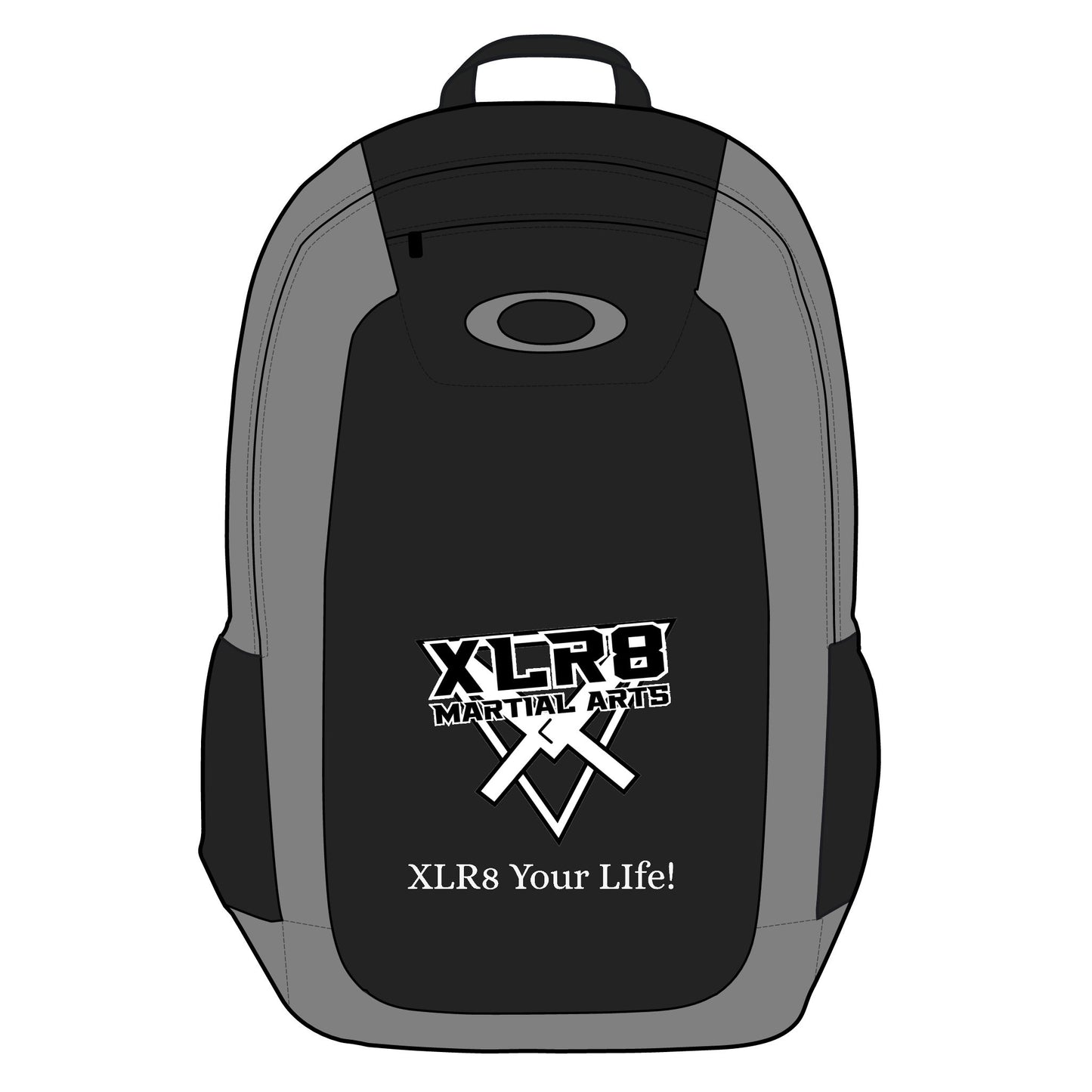 Enduro Backpack for Martial Arts Enthusiasts, Sport Bag for XLR8 Life, Workout Gear, Outdoor Adventure, Black and Gray