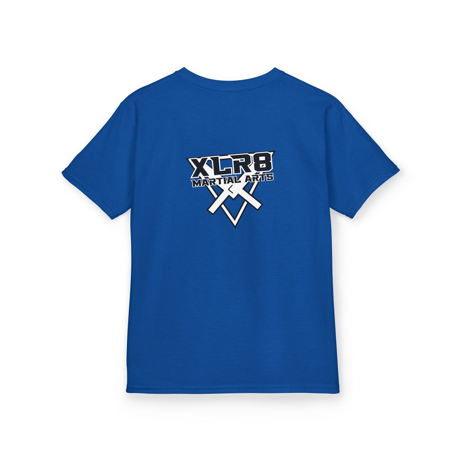 Kids Tee — "Don't Be a Cry Baby" Silhouette Tee with XLR8 Martial Arts Back Logo