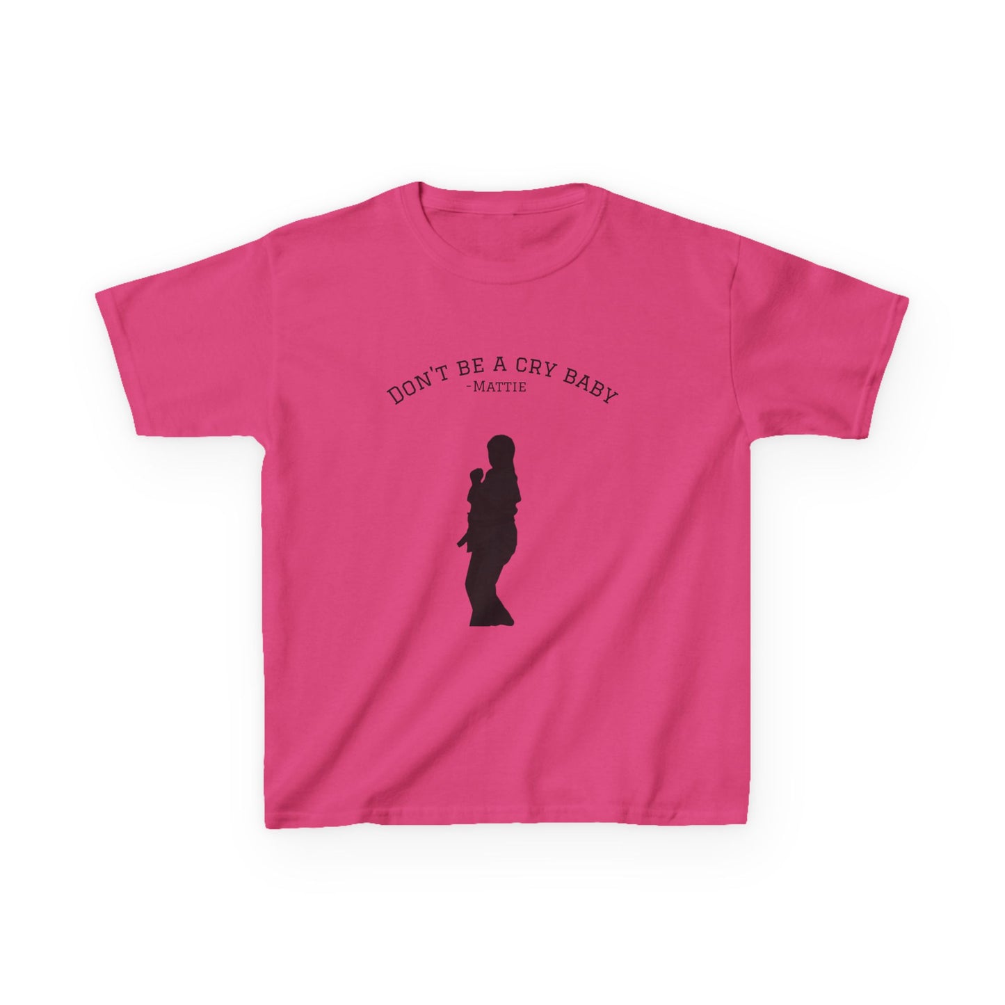 Kids Tee — "Don't Be a Cry Baby" Silhouette Tee with XLR8 Martial Arts Back Logo