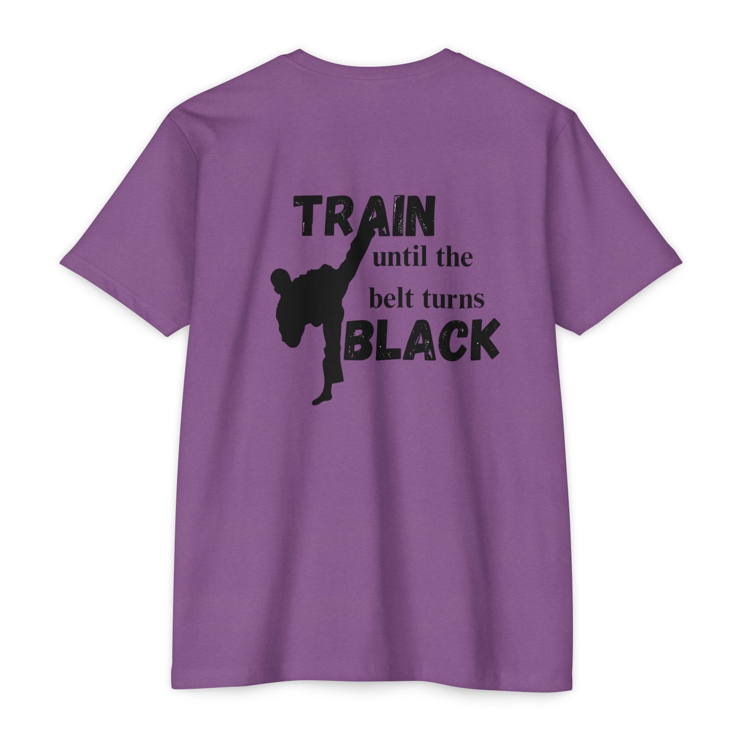 Martial Arts Training T-Shirt — "Train Until the Belt Turns Black" Tee