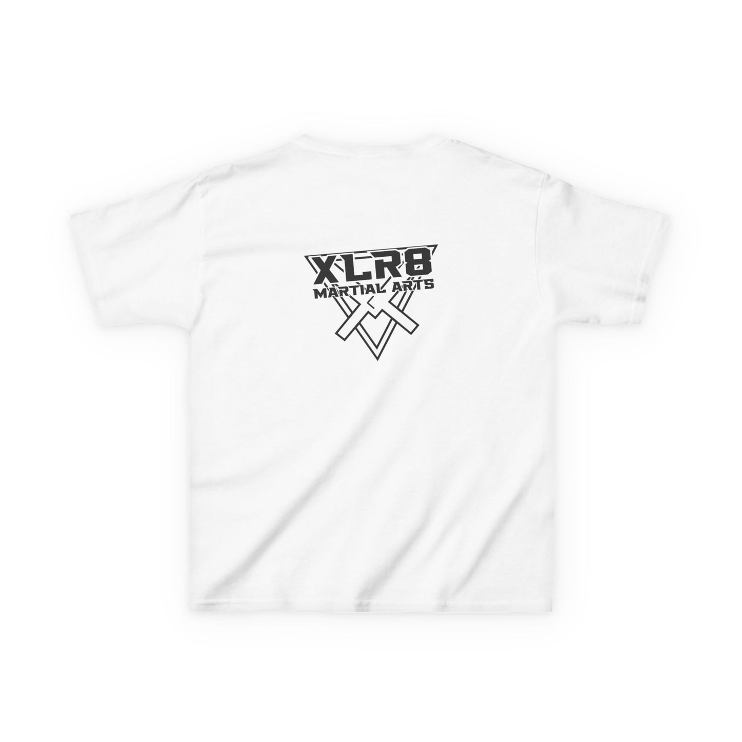 Kids Tee — "Don't Be a Cry Baby" Silhouette Tee with XLR8 Martial Arts Back Logo