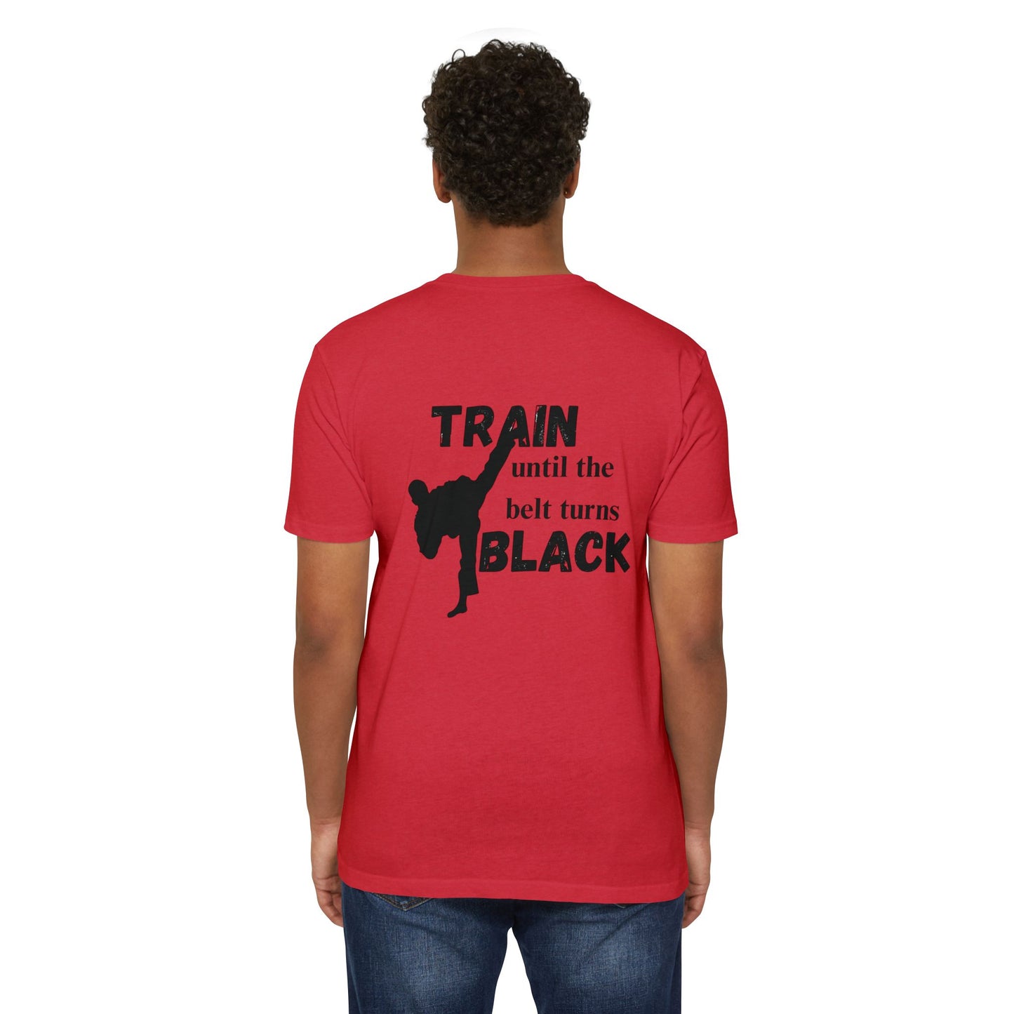 Martial Arts Training T-Shirt — "Train Until the Belt Turns Black" Tee