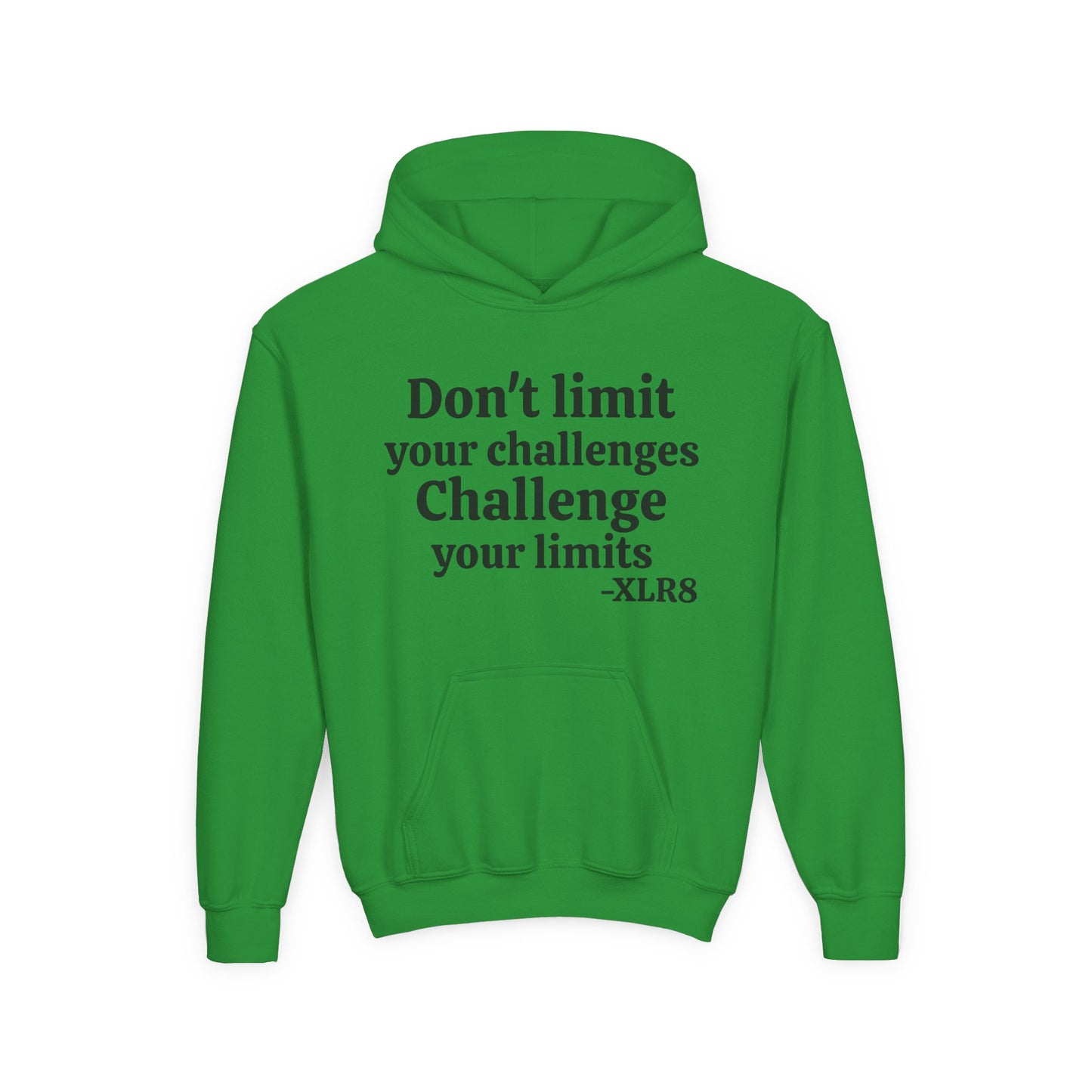 Youth Hoodie – "Don't limit your challenges. Challenge your limits." Martial Arts Motivational Sweatshirt
