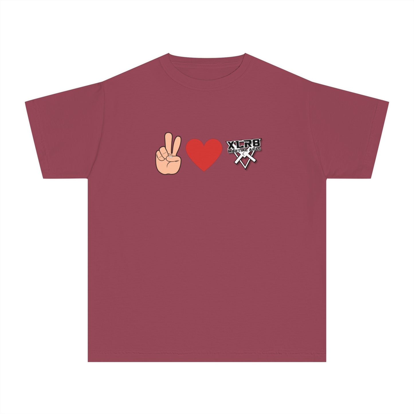 Youth Peace & Love Tee for Martial Arts Enthusiasts