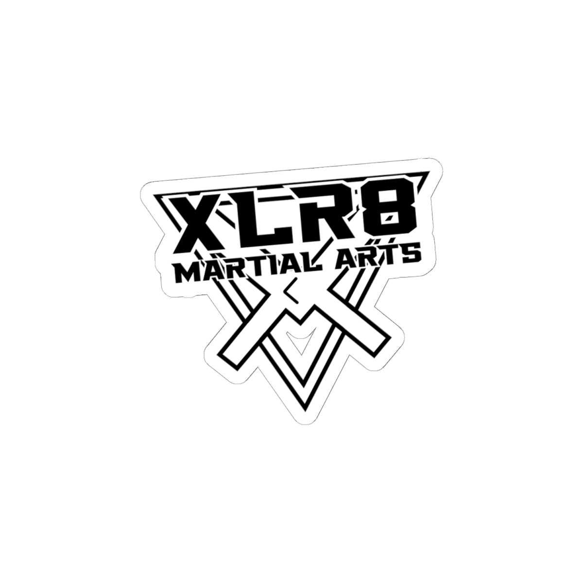 Martial Arts Sticker — “XLR8 Martial Arts” Kiss-Cut Logo Sticker