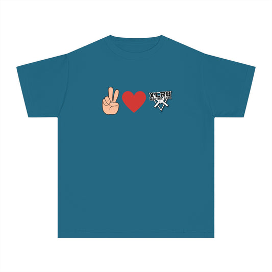 Youth Peace & Love Tee for Martial Arts Enthusiasts