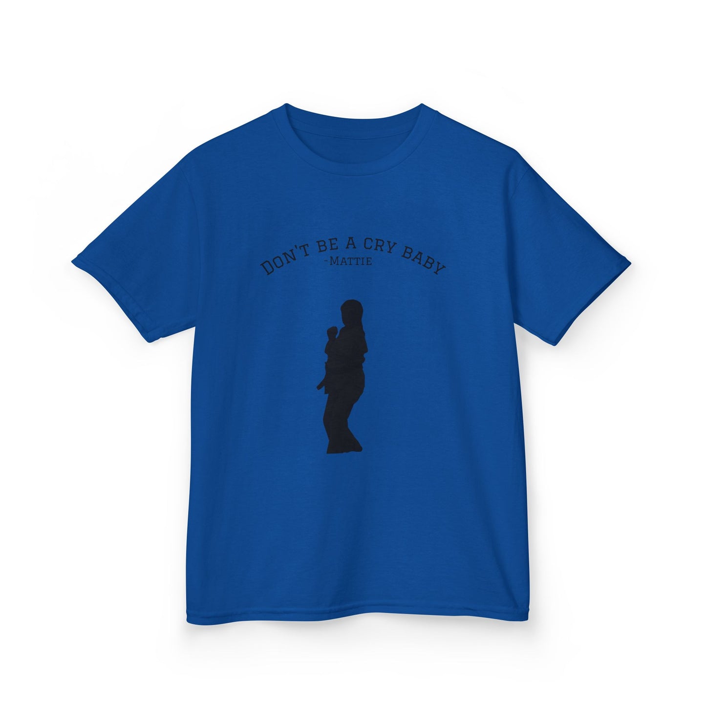 Kids Tee — "Don't Be a Cry Baby" Silhouette Tee with XLR8 Martial Arts Back Logo