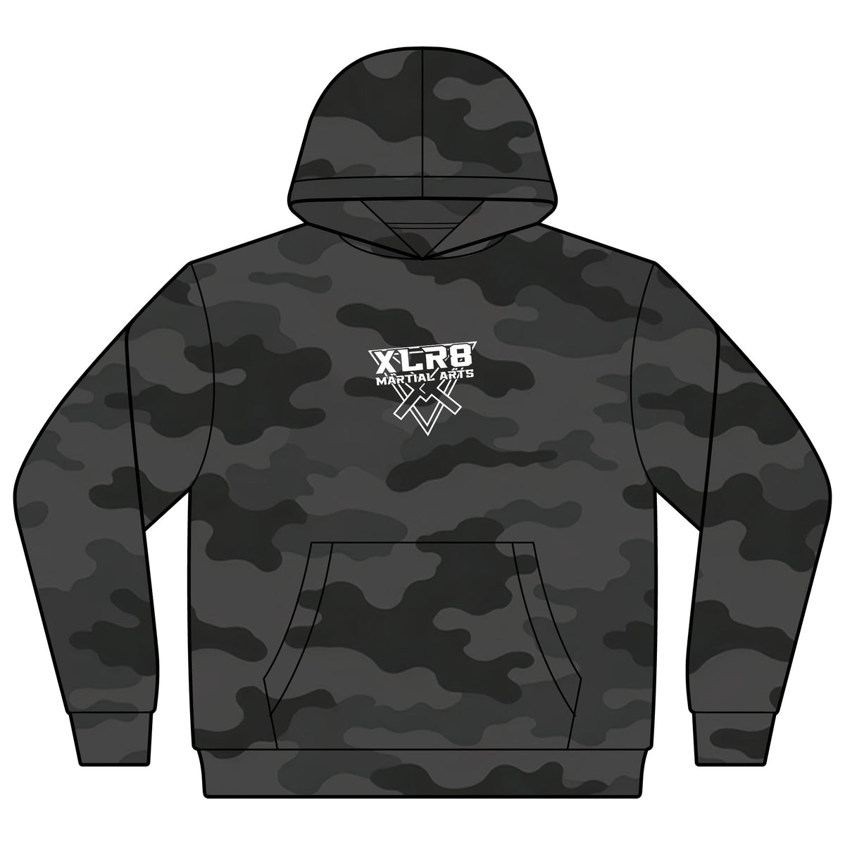 Youth Camo “The More You Sweat in Practice” Motivational Hoodie