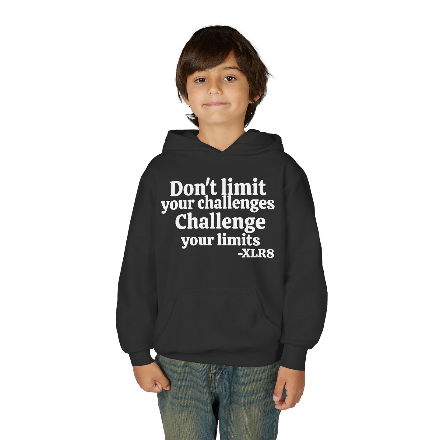 Youth Hoodie – "Don't limit your challenges. Challenge your limits." Martial Arts Motivational Sweatshirt