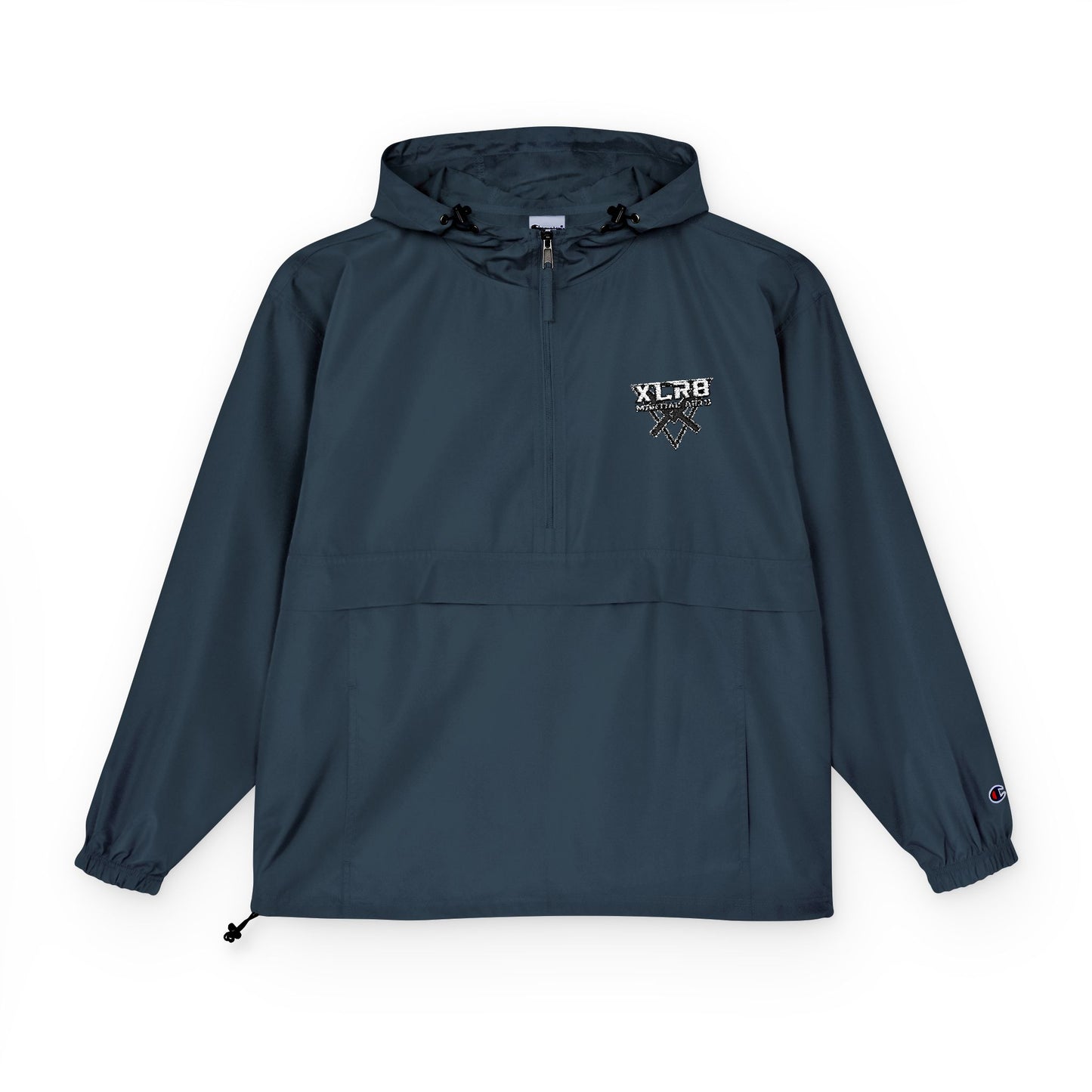 Anorak Jacket — Heart Mosaic Chest Packable Windbreaker