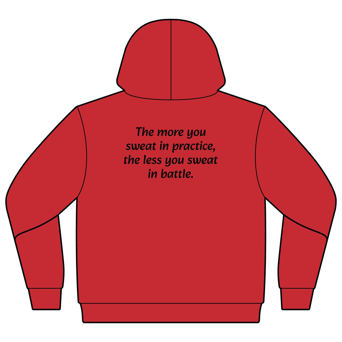 Youth Camo “The More You Sweat in Practice” Motivational Hoodie