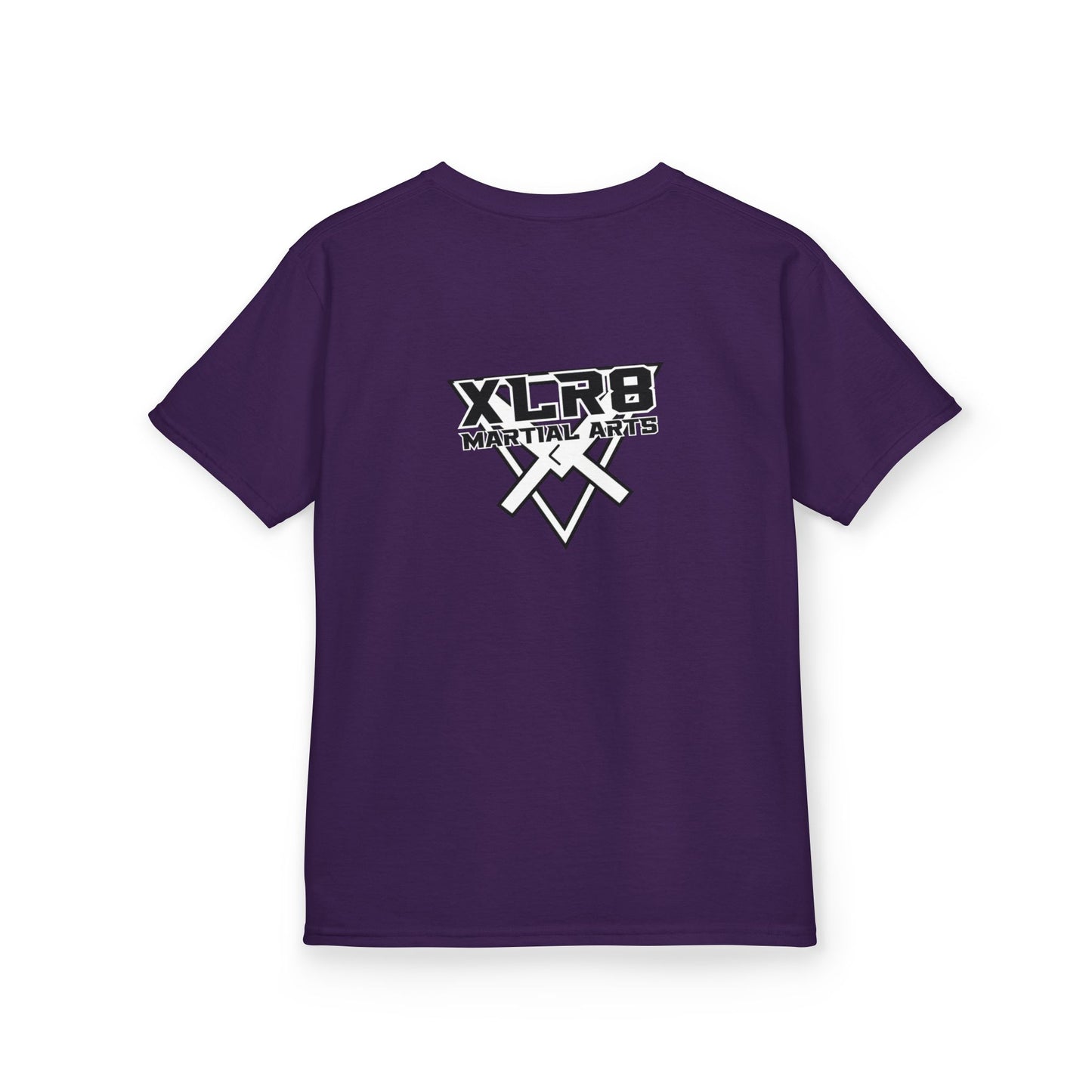 Kids Tee — "Don't Be a Cry Baby" Silhouette Tee with XLR8 Martial Arts Back Logo
