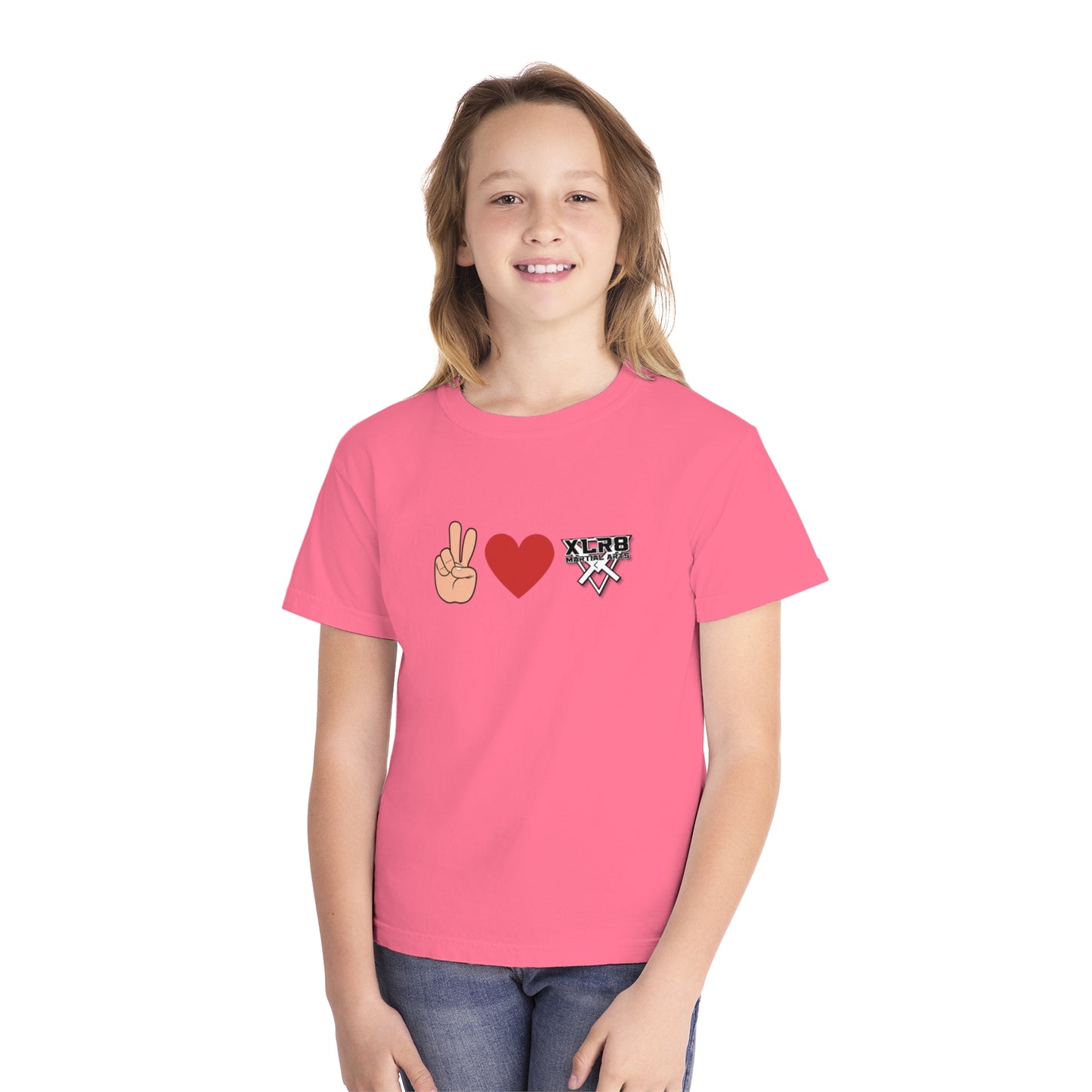 Youth Peace & Love Tee for Martial Arts Enthusiasts