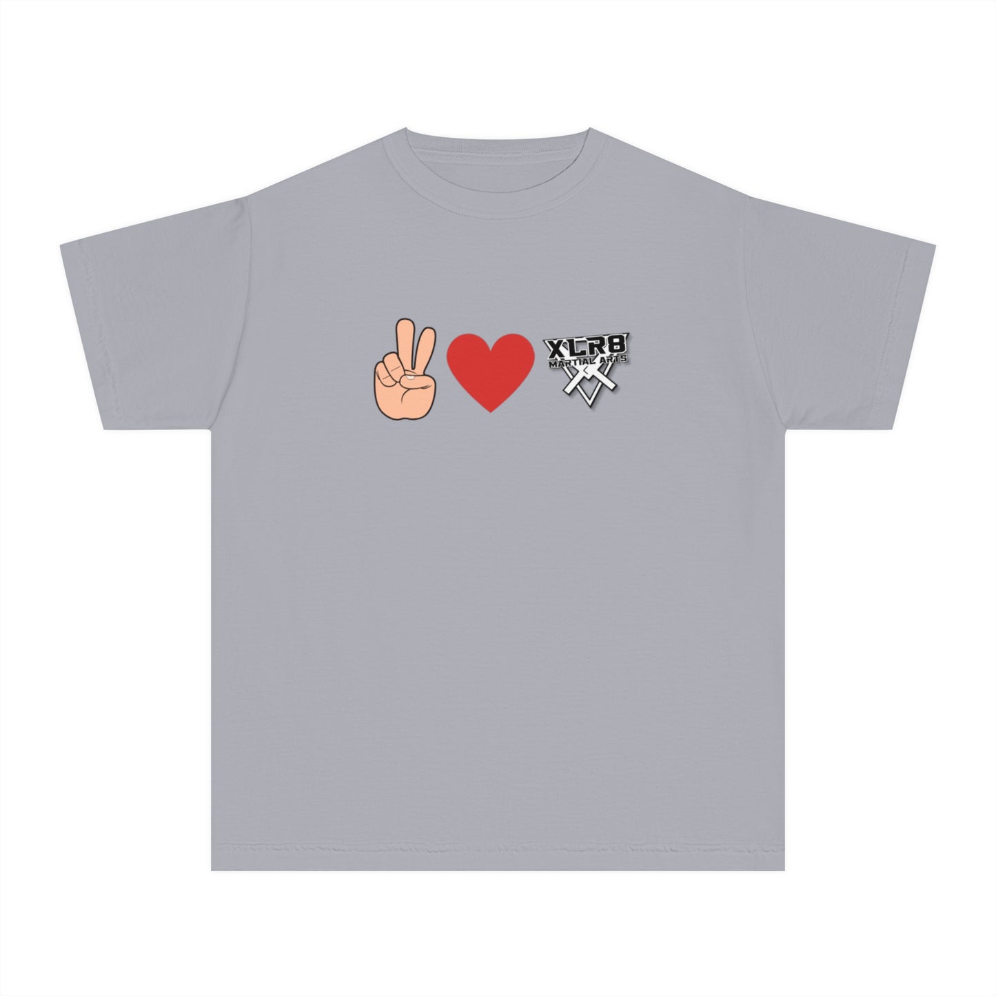 Youth Peace & Love Tee for Martial Arts Enthusiasts