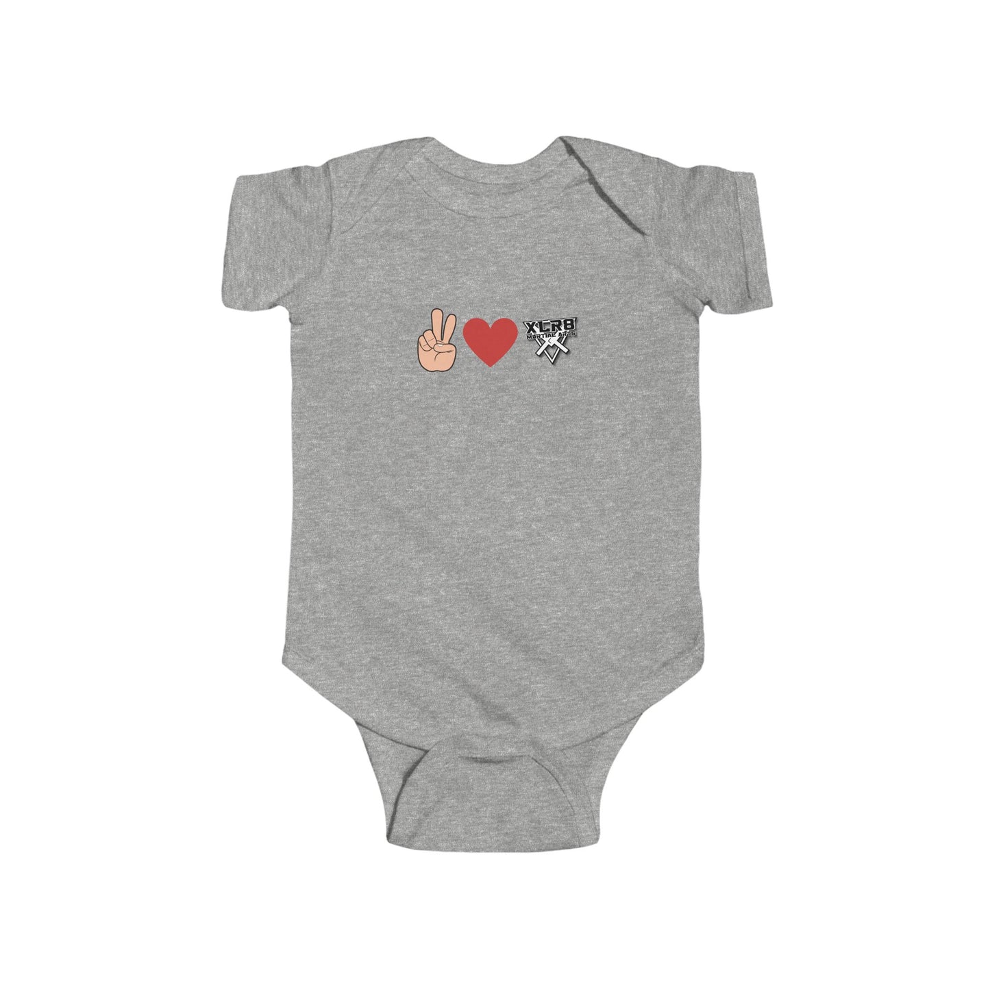 Peace & Love Infant Bodysuit - Soft Jersey Baby Outfit for Milestones and Celebrations