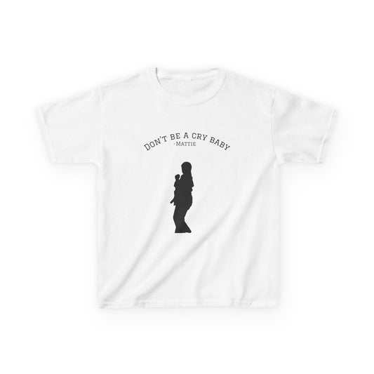 Kids Tee — "Don't Be a Cry Baby" Silhouette Tee with XLR8 Martial Arts Back Logo