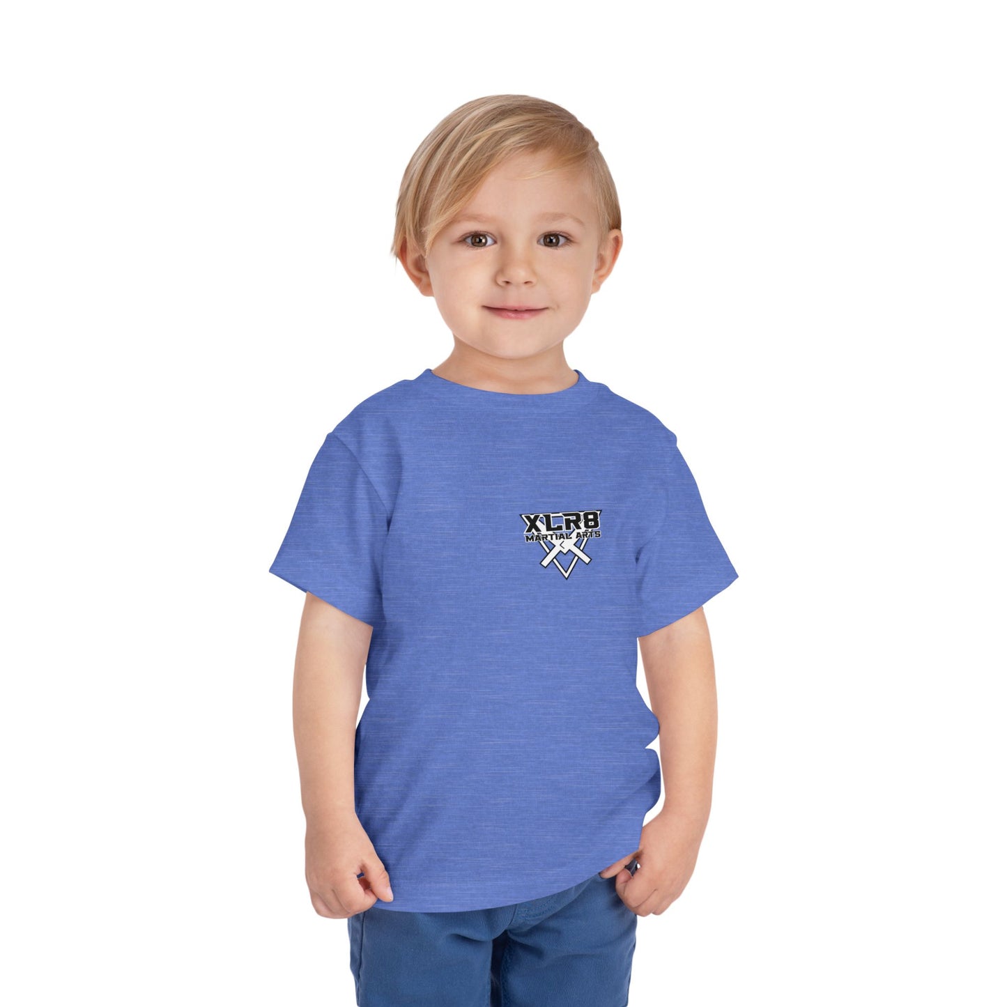 Toddler Tee — "Train Until the Belt Turns Black" Martial Arts Graphic