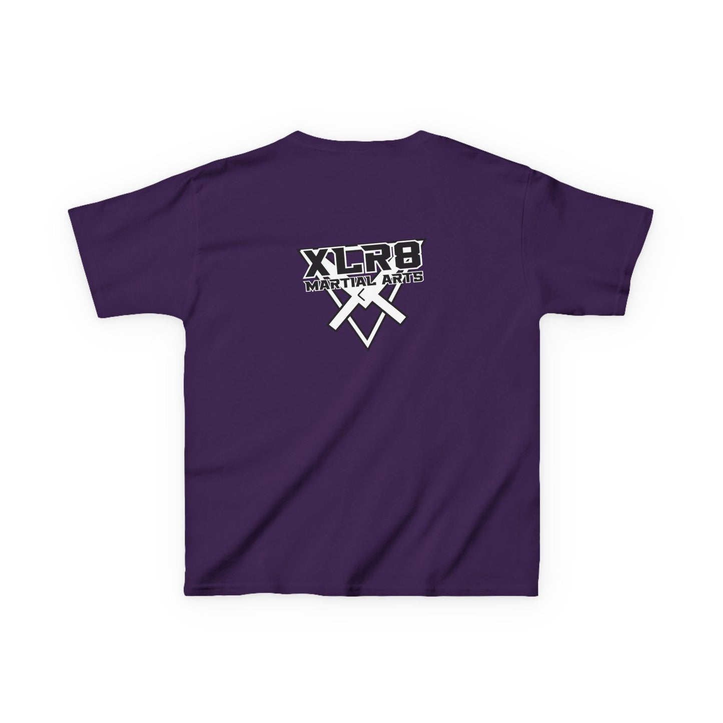 Kids Tee — "Don't Be a Cry Baby" Silhouette Tee with XLR8 Martial Arts Back Logo