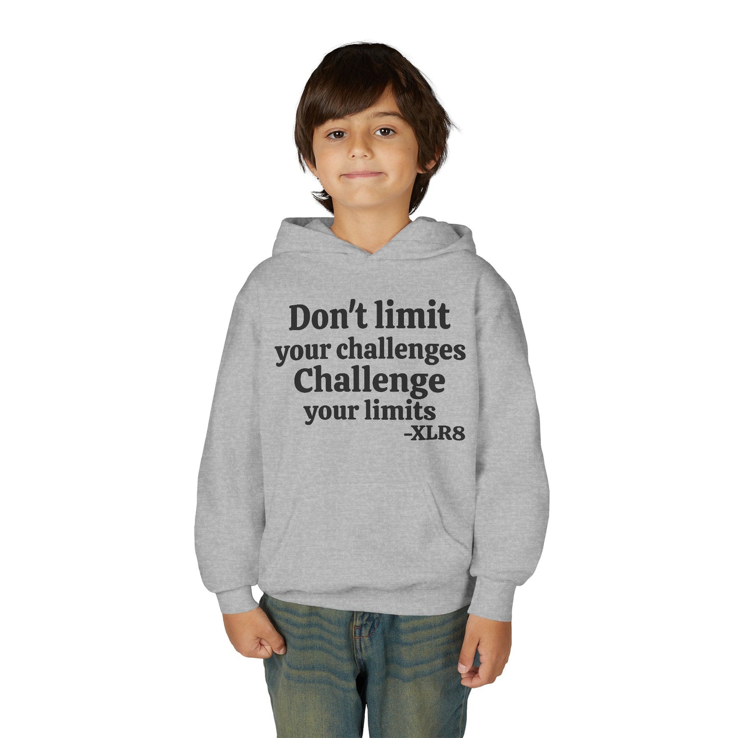 Youth Hoodie – "Don't limit your challenges. Challenge your limits." Martial Arts Motivational Sweatshirt