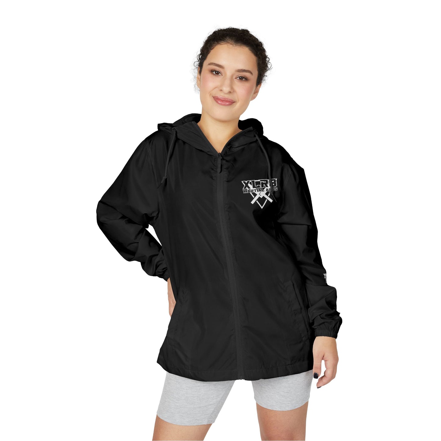 Windbreaker Jacket — Gothic Cross Logo Streetwear