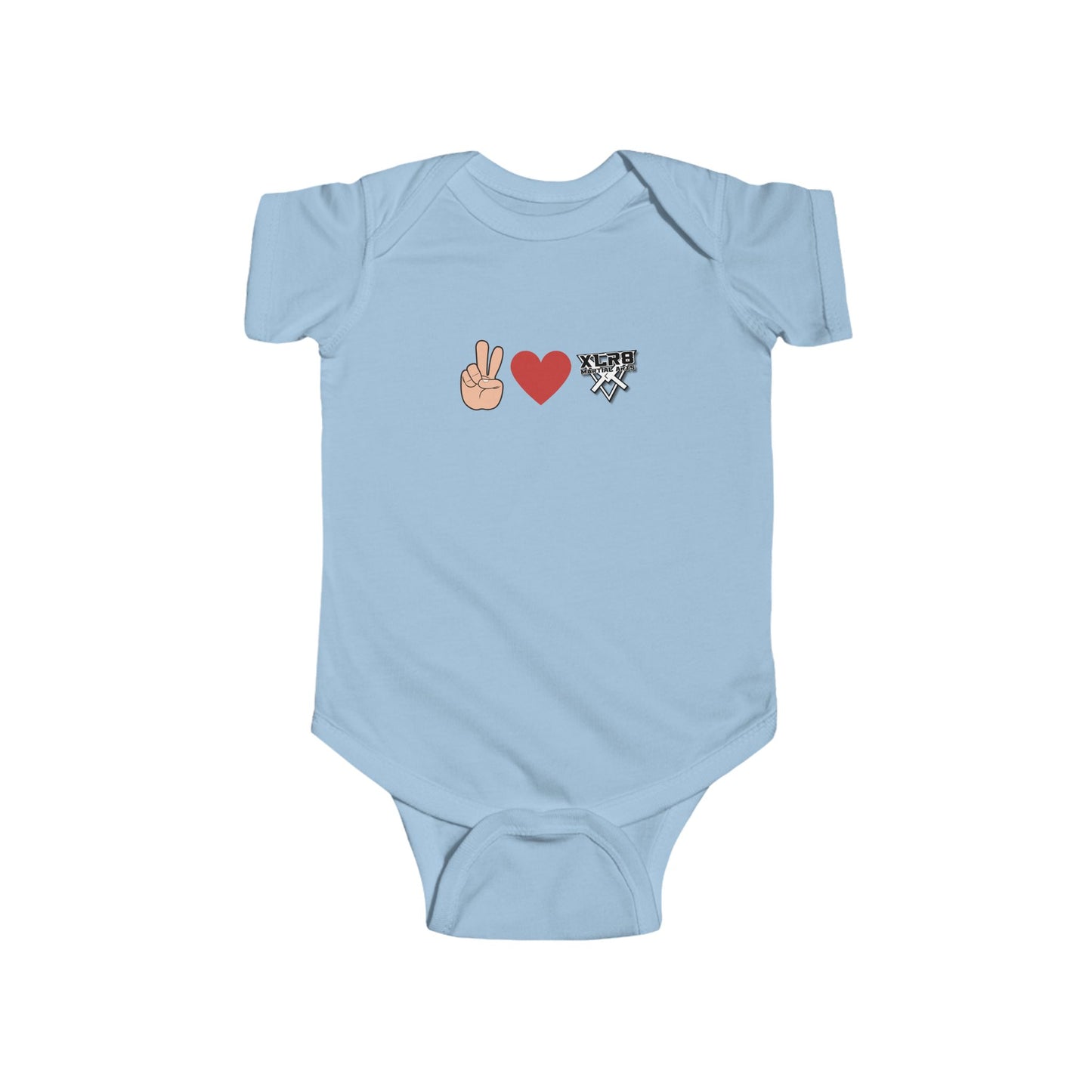 Peace & Love Infant Bodysuit - Soft Jersey Baby Outfit for Milestones and Celebrations