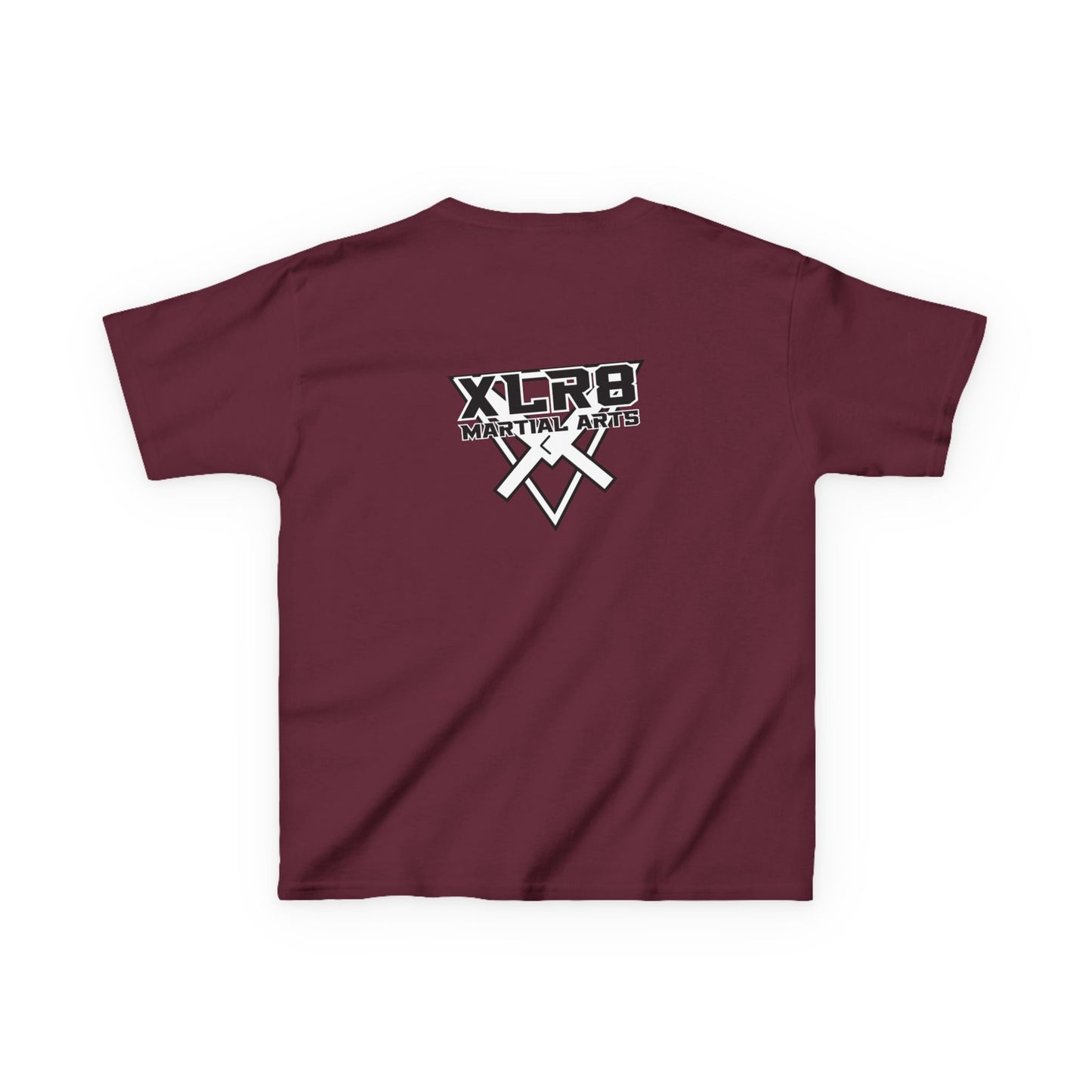 Kids Tee — "Don't Be a Cry Baby" Silhouette Tee with XLR8 Martial Arts Back Logo