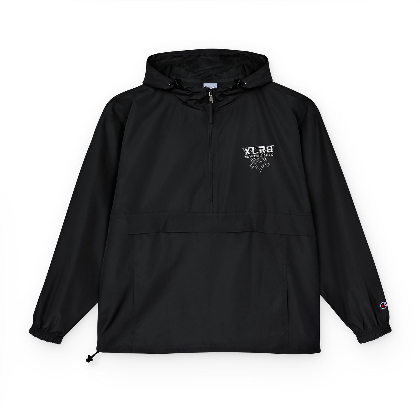 Anorak Jacket — Heart Mosaic Chest Packable Windbreaker