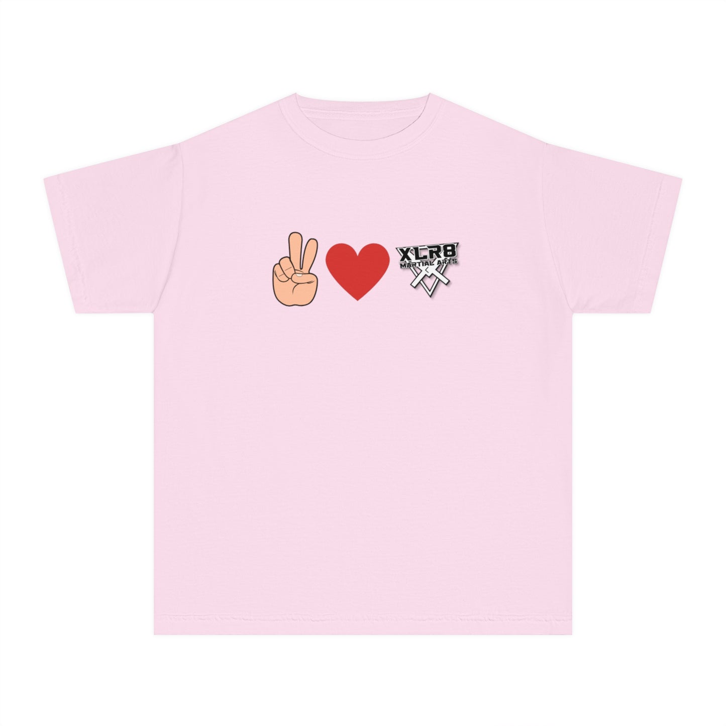 Youth Peace & Love Tee for Martial Arts Enthusiasts