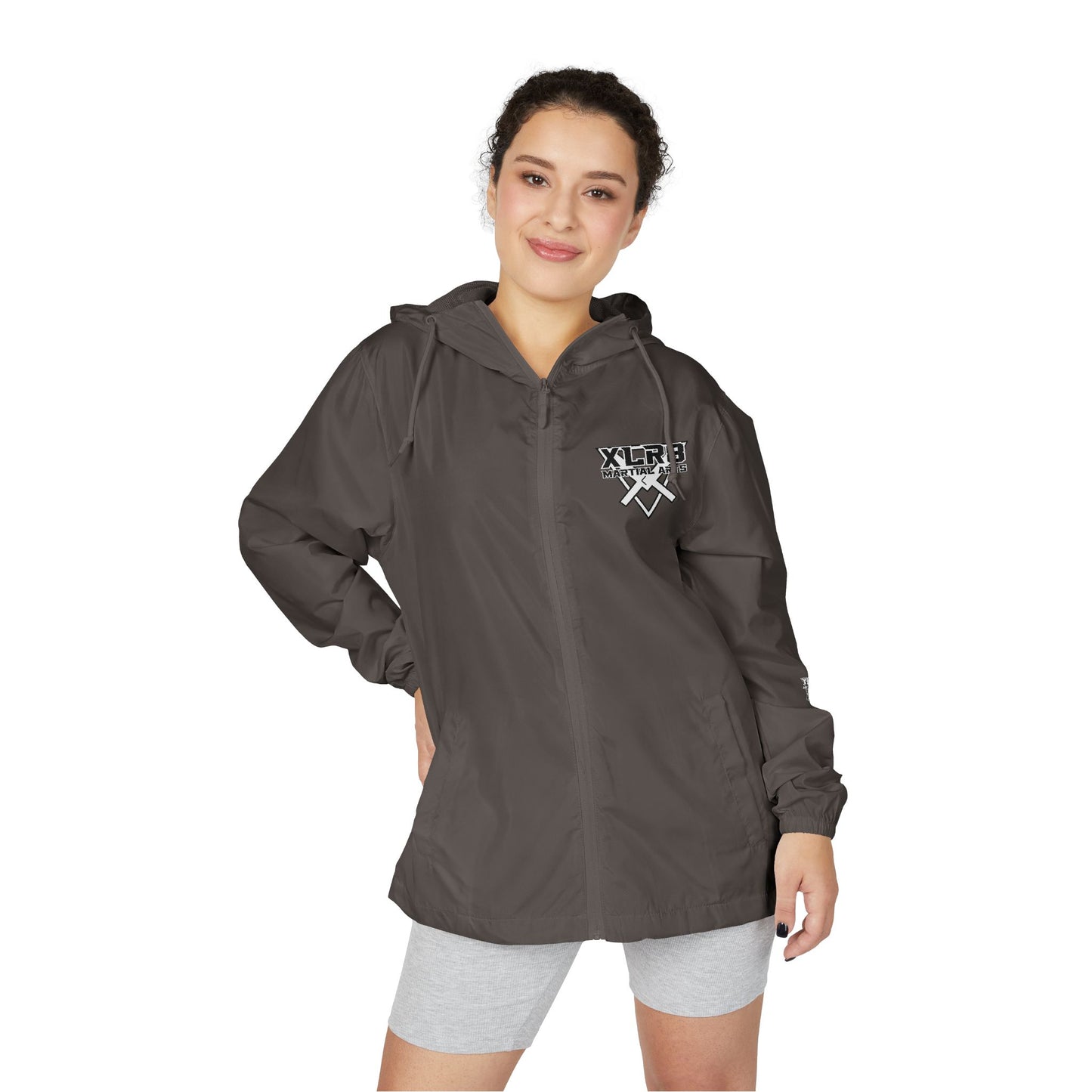 Windbreaker Jacket — Gothic Cross Logo Streetwear