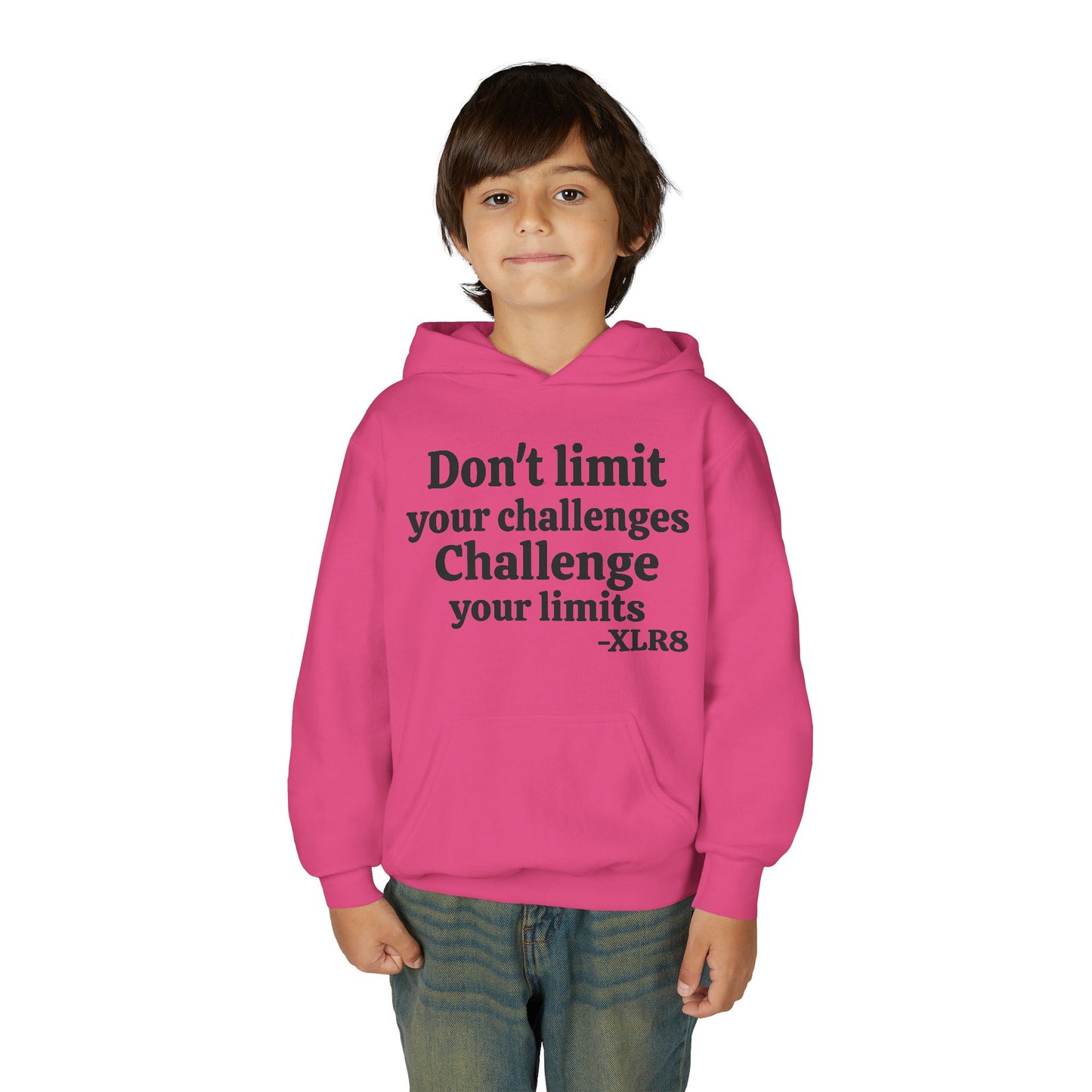 Youth Hoodie – "Don't limit your challenges. Challenge your limits." Martial Arts Motivational Sweatshirt