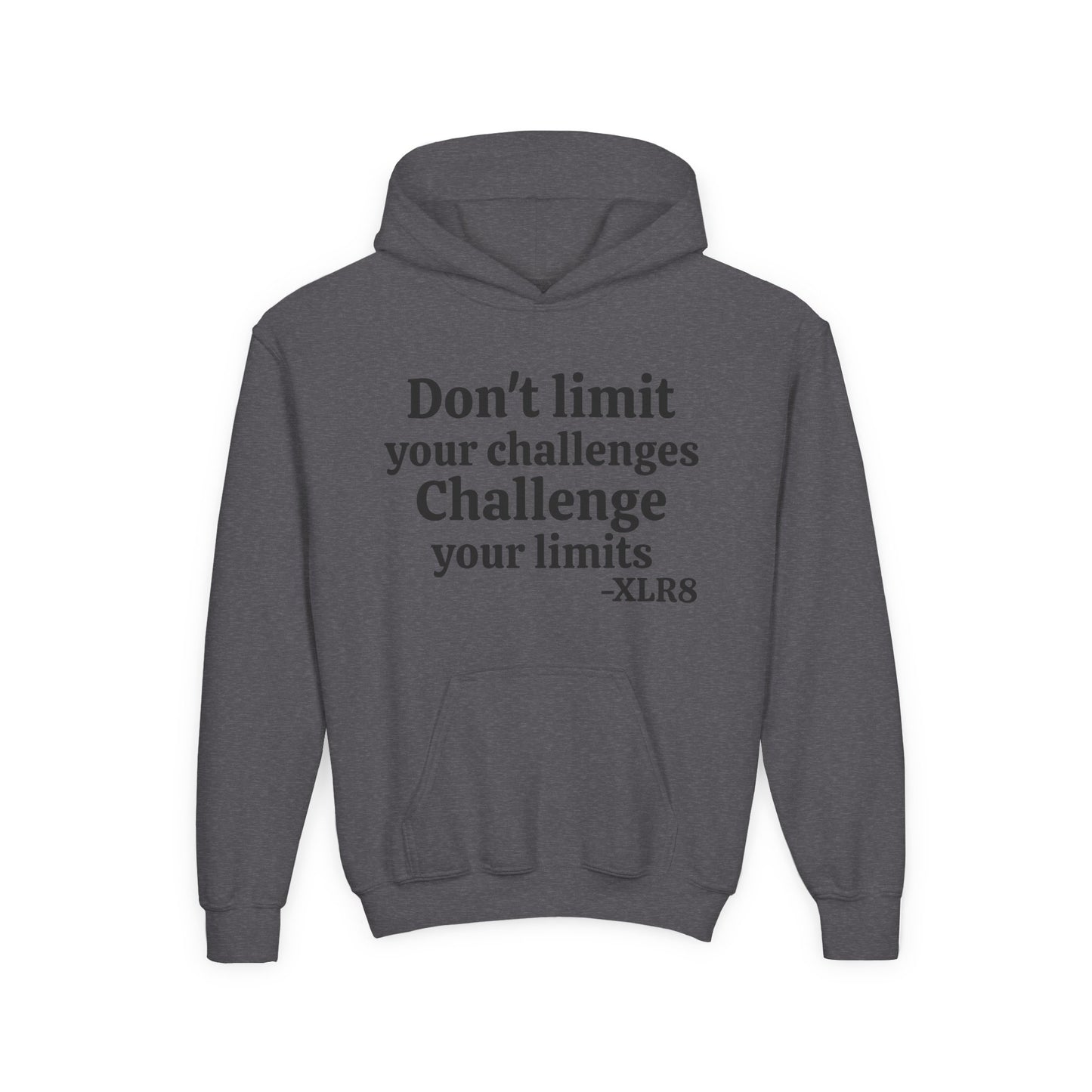 Youth Hoodie – "Don't limit your challenges. Challenge your limits." Martial Arts Motivational Sweatshirt