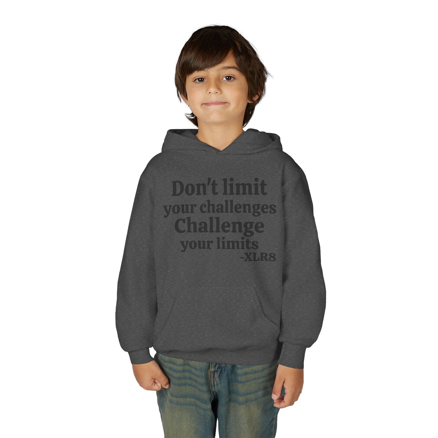 Youth Hoodie – "Don't limit your challenges. Challenge your limits." Martial Arts Motivational Sweatshirt