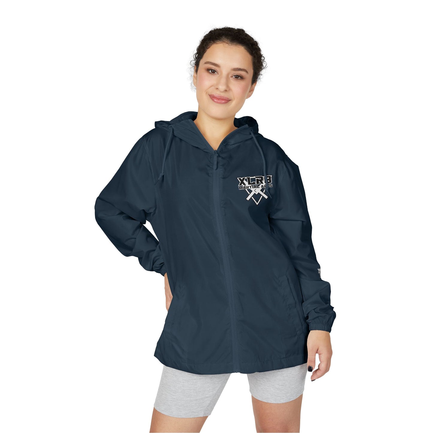 Windbreaker Jacket — Gothic Cross Logo Streetwear